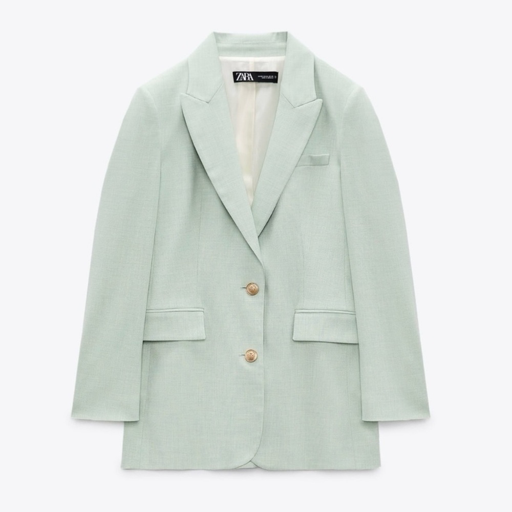Zara Fitted Blazer With Gold Buttons